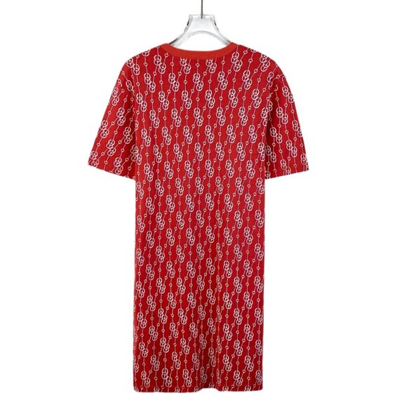 Hermes Cliquetis Red cotton short-sleeve dress - Picture 2 of 7